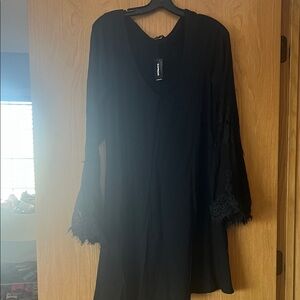 Black  Long Sleeve Dress
